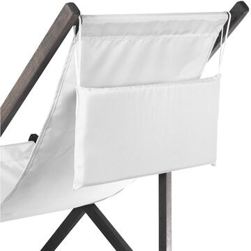 Șezlong alb GreenBlue Premium GB184 cu pernă