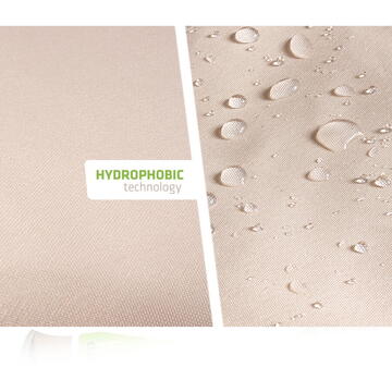 GREENBLUE Vela de gradina UV umbra poliester 4m triunghi GB501 suprafata crem hidrofoba