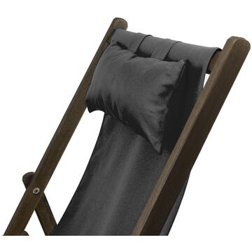 Sezlong cu cotiera si perna GreenBlue Premium GB283 negru
