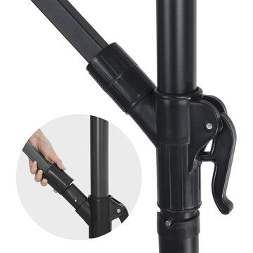 GREENBLUE Umbrelă de grădină , verde deschis, 350x250cm, GB377 BG