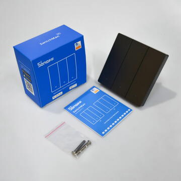 Intrerupator inteligent Sonoff M5-3C-86, 100-240V AC, 1320 W, Negru