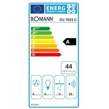 Hota Bomann extractor hood 7603 G LED 60cm black A