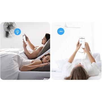 Releu inteligent Sonoff 4CHR3, 4 canale, 90V~250V, Alb