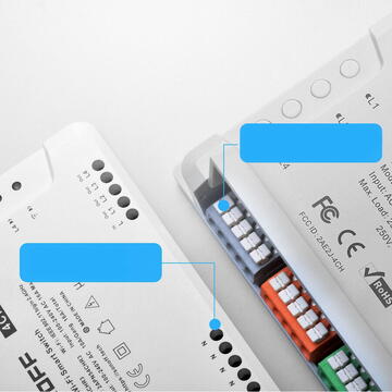 Releu inteligent Sonoff 4CHR3, 4 canale, 90V~250V, Alb