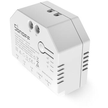 Releu inteligent Sonoff 027612, 100-240V AC, 3300 W, 15 A, Alb