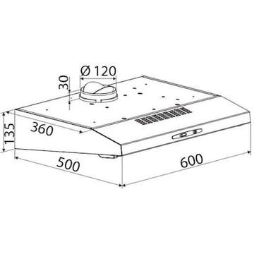 Hota Okap kuchenny 623.3 INOX Bomann