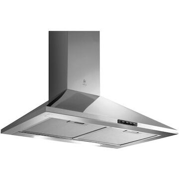 Hota ELICA MISSY PB IX/A/60, Putere de absorbtie 395 mc/h, Sistem recirculare, Iluminare LED, Clasa D, 60 cm, Inox