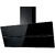 Hota ELICA WISE BL/A/90, Putere de absorbtie 691 mc/h, Sistem recirculare, Control digital, Iluminare LED, Clasa B, 90 cm, Sticla neagra