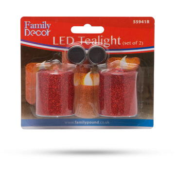 Family Pound Lumânare LED - Roşu