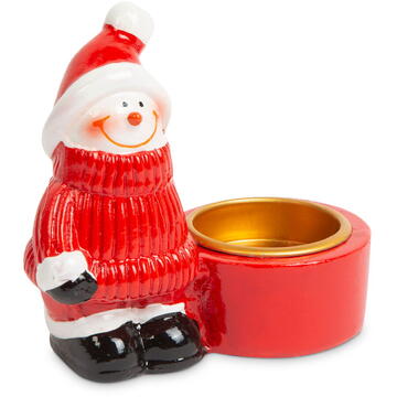 Family Pound Suport lumânare de Crăciun - om de zăpadă