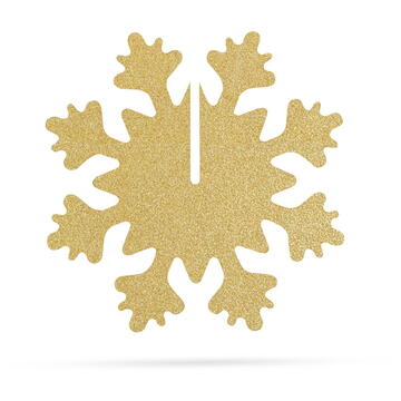 Family Pound Decor de Crăciun - fulg de nea - auriu - 7 x 7 cm - 5 buc / pachet