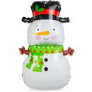 Family Pound Baloane de Crăciun - folie de aluminiu - om de zăpadă - 81 x 49 cm