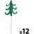 Family Pound Bețișoare pentru aperitiv - decorate - brad de Crăciun - 8,5 cm