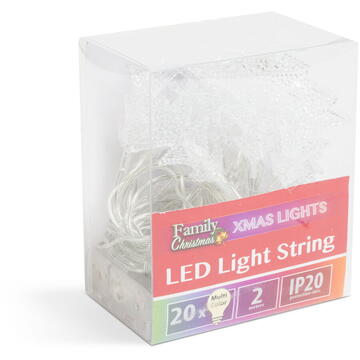 Family Pound Șir de lumină LED - pin colorat - 20 LED - 2,3 metri - 3 x AA