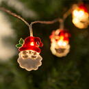 Family Pound Șir de lumină LED de Crăciun - Moș Crăciun - 10 LED-uri - 2 x AA - 1,35 m