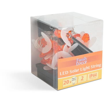 Family Pound Șir de lumină solară LED - albină - 2,3 m - 20 LED - alb cald