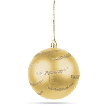 Set globuri aurii pentru brad - 6 buc / pachet