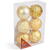 Set globuri aurii pentru brad - 6 piese /pachet