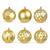 Set globuri aurii pentru brad - 6 piese /pachet
