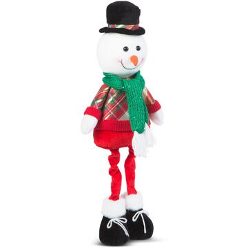 Figurină textilă de Crăciun - 65 x 18 x 13 cm - om de zăpadă