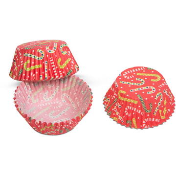 Set hârtii de copt brioșe - motive de Crăciun - 100 buc/ Pachet