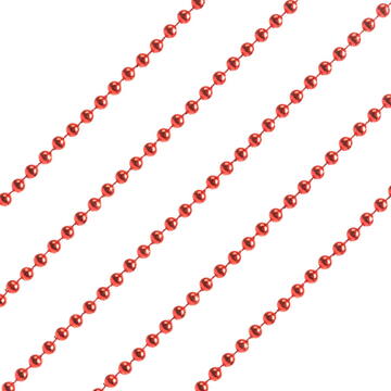 Mărgele decorative pentru brad - roșii - 3,6 m