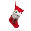 Șosete decorative de Crăciun - cu agățătoarte - 45 cm -model cu pisoi