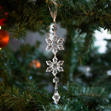 Ornament pentru bradul de Crăciun - fulg de nea - 2 forme