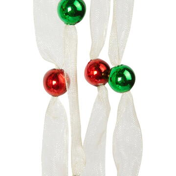 Ghirlandă de Crăciun din organza - 2,7 m - 10 mm - multicoloră