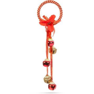 Clopoței chinezești, ornament de Crăciun pentru ușă - metal, roșii
