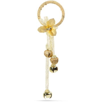 Clopoței chinezești, ornament de Crăciun pentru ușă - metal, aurii