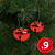 Ornament de Crăciun - clopoței - metal, 20 mm - roșii - 9 piese / pachet