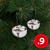 Ornament de Crăciun - clopoței - metal, 20 mm - argintii - 9 piese / pachet
