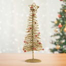 Brăduț metalic - ornament de Crăciun - 28 cm - auriu
