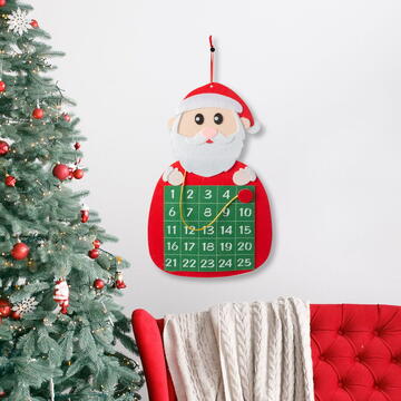 Calendar de Crăciun - cu Moș Crăciun - cu marker cu arici