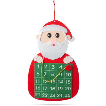 Calendar de Crăciun - cu Moș Crăciun - cu marker cu arici