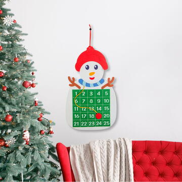Calendar de Crăciun - om de zăpadă - cu marker cu arici