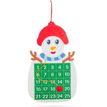 Calendar de Crăciun - om de zăpadă - cu marker cu arici