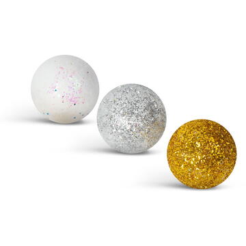 Ornament de Crăciun - bile cu sclipici, din polispumă - 20 mm - 2 tipuri