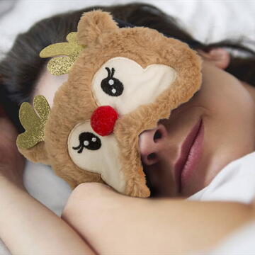 Mască de dormit pentru ochi de Crăciun - 19 cm - 3 tipuri