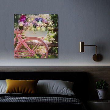 Family Pound Tablou LED - „Bicicletă” - 2 x AA, 30 x 30 cm