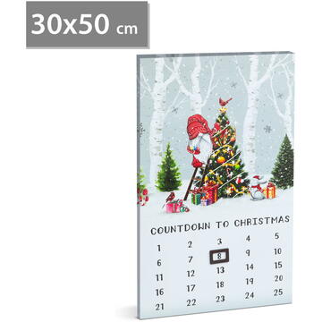 Calendar LED - 2 x AA, 30 x 50 cm