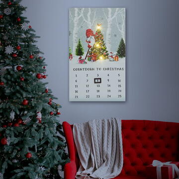 Calendar LED - 2 x AA, 30 x 50 cm