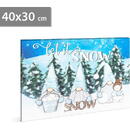 Tablou LED -  "Let it snow" - 2 baterii AA - 40 x 30 cm (58479)