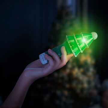 Mini-felinar de Crăciun - cu LED - 13,5 cm - 3 feluri