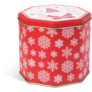 Cutie de biscuiți - cu Moș Crăciun - octogon - 3 buc/pachet