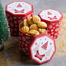 Cutie de biscuiți - cu Moș Crăciun - octogon - 3 buc/pachet