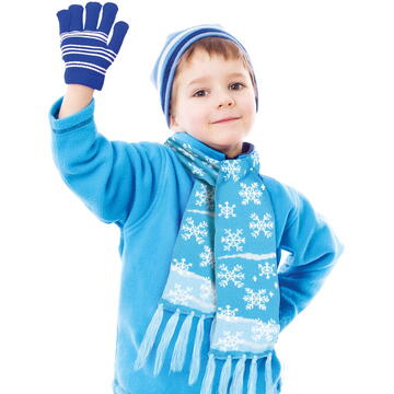 Fular de Crăciun - 100 cm - LED, cu baterie, albastru