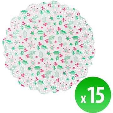 Napron de hârtie - decor de Crăciun - 21,5 cm - 15 buc / pachet