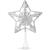 Vârf de brad - stea - 20 x 15 cm - argintiu